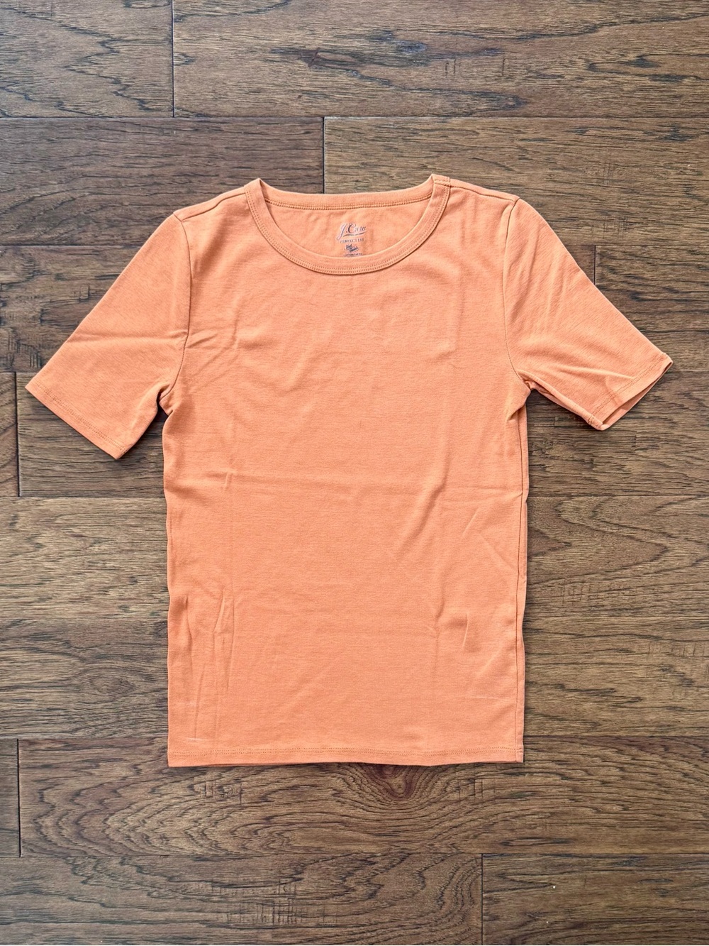 NWOT J. Crew Perfect Slim Fit Tee Papaya Orange Size Small